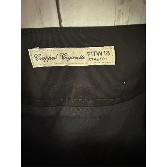 NWT Weekend MaxMara Cropped Cigarette Pants Size 14 IT 48 Black High Rise - Picture 6 of 7